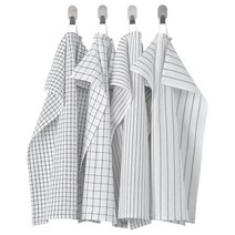 이케아 RINNIG 린니그 행주 4개입 그레이 45x60cm 면100%, 블루핑크