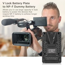 Andoer V-Lock V 마운트 배터리 플레이트 NP-F 더미 어댑터 소니 PXW-Z150/ HXR-MC2500/ MC1500C/ NX3/ NX5R 캠코더, [01] V Mount