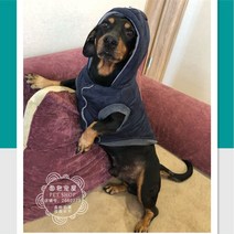 닥스훈트옷 후디 산책옷 강아지 따뜻한 중형견 웰시코기, 네이비 후드 패딩