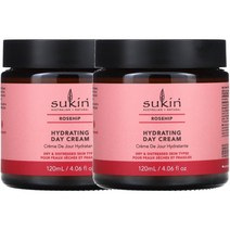 Sukin (수킨) Sukin 보습 데이 크림 로즈힙 120ml(4.06fl oz), 2개