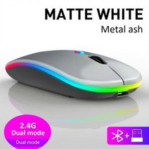 레이저 무선 마우스 ryra 충전식 usb 조정 가능한 3 기어 1600 인치 당 점 2.4ghz 4 키 광학 게임용 미니 컴퓨터 액세서리, 회색