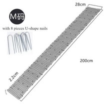 농장 호환 원예 그물 울타리 메쉬 정원 안티 고양이 플라스틱 가시 매트 방지 애완 동물에게 상처 없음 내구성 동물, 1pcs M