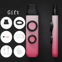 메탈 카주 신제품 더블 홀 디자인 휴대용 카조스 10 그라데이션 색상 우쿨렐레 기타 악기 초보자용 선물, 색상 2