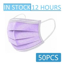 안전마스크 일회용 블랙 페이스 마스크 3 레이어 Meltblown 필터 안전 통기성 마스크 마스카라 quirurgicas homologadas masque mouth mask, Purple-50pcs, Purple-50pcs