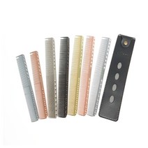 코카허니 메탈 커트빗 미용실 헤어빗, 1개, 유광실버