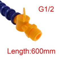 농업용 유압 호스 수동 압착기 호스 찍는 기계 1pcs 300 400 500 600mm 라운드 노즐 플라스틱 유연한 물 오일 냉각수 파이프 cnc 기계 선반 밀링 냉각 튜브 용, 스위치가 있는 600mm