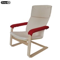 이케아 포엥 암체어 호환커버 이지핏 서재용 안락 흔들 의자 팔걸이 쿠션 커버 리폼, 팔걸이쿠션커버, 스판덱스/와인