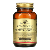 솔가 비타민D3 소프트젤 콜레칼시페롤 250mcg 120정 10000IU, 3개
