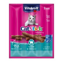 비타크래프트 캣스틱 6g 3개입 져키/스틱 고양이간식, 연어+오메가, 1개