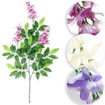 조화 등나무 꽃 등꽃 참등 가지 80cm 3색 택1 인조 나무 등나뭇가지 꽃나무 나무꽃 소재 인조목 꽃장식 제작, 핑크