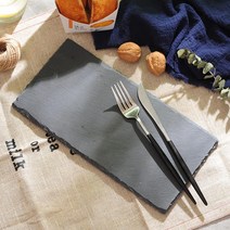 돌그릇 천연석 돌도마 돌판접시 무광접시 스톤그릇 스톤플레이트 일식당 감성 카페 창업 인테리어 테이블웨어 파인다이닝, 긴사각  30x15 cm