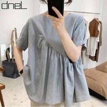 드넬 사선린넨블라우스DWB22290A