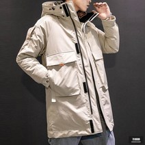 가바바 남성 롱패딩 목부분에 포인트를 준 베이직 패딩점퍼 G57045
