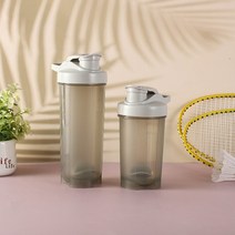 500/700ml 셰이커 병 블렌더 워터 컵 단백질 파우더 보디 빌딩 액세서리 휴대용 믹서 컨테이너 스포츠 보충제, 회색, 500ml