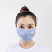 선스크린 쉬폰 마스크 여성 프린팅 얇은 재사용 가능 레이디 페이스 용 세탁 입 여름 방풍, 01 A