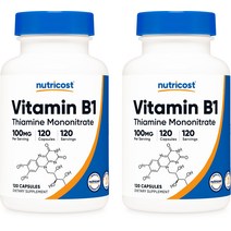 비타민 B1 100mg 120캡슐 2병, 단품