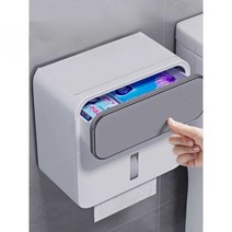 휴지걸이 화장지 욕실 방수 일자형 디스펜서, 상세 페이지 참고, 스탠다드 그레이