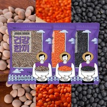 [21년산] 렌틸콩 3종세트 (브라운 레드 블랙 1kg씩 총 3kg) 슈퍼푸드