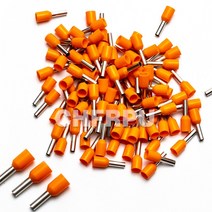 총알 단자 와이어 배선 커넥터 압착 절연 와이어 연결 100pcs 절연 커넥터 터미널 압착 종단기 냉간 단자 V, 02 Orange, E7508, 02 E7508