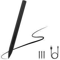 4096 Surface Pro 5 6 7 Go Book 노트북 표면 시리즈 충전 가능, 검은색