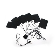 5/6/8 in 1 Foldable Clothes Heater Pad 4565 USB Electric Heating Sheet Mat Warmer For Vest Jacket Co, [02] 6 in 1 Heating Pad