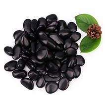 CFKJ 8.2kg18파운드 블랙 자갈 수족관 강 바위 천연 광택 장식 자갈 정원 야외 장식용 스톤 조경 꽃병 필러용 18.6 488859