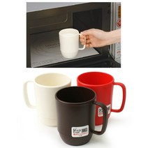 이노마타 전자렌지용 머그컵 물컵 머그잔 렌지전용컵 커피잔, 1개, 브라운