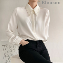 [블루종] 레이스 카라 블라우스_[B2112BL316D]