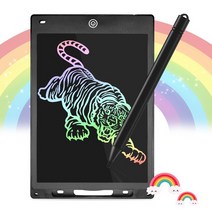 텃밭 관리기 농업용관리기 키덜트 매직 칠판 LCD 그리기 태블릿 드로잉 보드 디지털 전자 쓰기 패드 그림, 02 12 Colorful Black