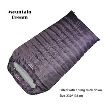 페더다운침낭 구스 미군 야외 컴포트 더블 성인 커플 충전 캠핑 하이킹 화이트, 자두