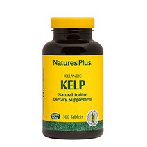NaturesPlus IceAndic 다시마 - 150mcg 요오드 150 mg 다시마 - 300 채식 정제 - 천연 요오드 보충제 - 글루텐 프리 - 300 인분 멀티비타민, 단일수량, 단일개당 용량/중량/정