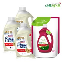 아토세이프 다운워시 점퍼 패딩 이불 전용세제 구스 1.13L 3개+액체 세탁 세제 1.8L 1개, 단품없음