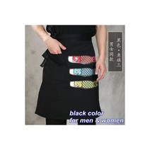 예쁜 앞치마 린넨 카페 꽃집 주방 일본 면화 초밥 요리사의 요리사 유니폼 tablier 요리 작업복 남성 여성 청소, 흑리 유 치 3