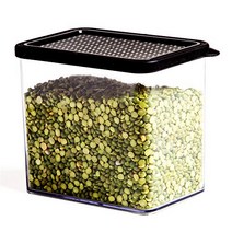 BINO Airtight Food Storage Containers with Lids 1.9 Qt/1.78L Black - Airtight Container Kitchen St, 1