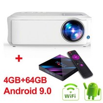 [해외] WZATCO T59 4K 프로젝터 풀 HD 네이티브 1080P 안드로이드 10.0 WIFI 스마트 홈 시네마 비디오 LED PROYECTORHDMI 영화 비머, T59 add OS 64g W