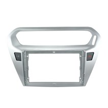 2Din 9 인치 자동차 라디오 설치 DVD GPS Mp5 플라스틱 페시아 패널 프레임 푸조 301 시트론 엘리제 2014, 03 FramesilverCANBUS