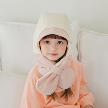카카푸푸 스무드 패딩 모자 머플러 유아동 아기 목도리모자