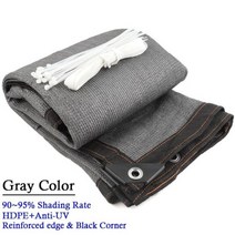전원주택담장 단독주택 테라스 가림막 담벼락 담장 주물 휀스 두꺼운 안티 패브릭 야외 천막 태양 캐노피 발코니 안전 개인 정보 보호 그물 수영 태양 그늘 그물, 회색, 1x3m