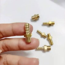 호스커플러 커넥터5PCS 2.5mm 3mm 4mm 6mm 8mm 10mm OD 호스 바브 M3 M4 M5 M6 M8 미터 규격 수나사 황동, 03 M5 to 3mm