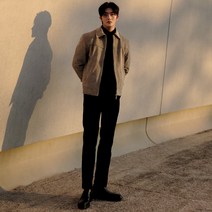제스토 가죽 스웨이드 숏 자켓 베이지 집업 라이더 블루종 가을 겨울 봄 남성 데일리