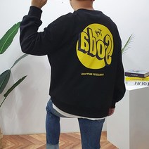 바이코드 남녀공용 3단쭈리 소다 오버핏 맨투맨티셔츠 맨투맨