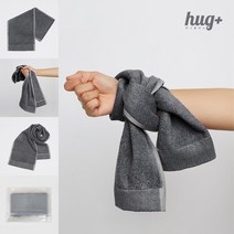 허그플러스 허그플러스 국내생산 92g 대나무 100% 스포츠타올 아토피 안심, 라일락그레이(진회색), free
