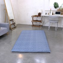 양면사용 누빔 요커버 바닥이불 요매트커버 S/SS/Q, 블루