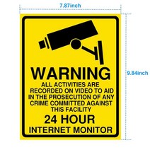 안전 용품 510pcs 경고 스티커 감시 보안 카메라 알람 스티커 방수 cctv 비디오 경고 테이프 홈 스토어 데칼 표지판, 5개