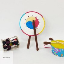 클레이 우리나라 전통소고 만들기 키트 초등저 방과후학습 미술준비물 DIY, 1인용
