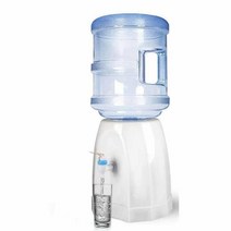 미니정수기 책상용 사무실 소형 정수기 냉수기 온수기 물 디스펜서 데스크탑 마시는 분수대 기본 버킷 미니, 01 WHITE