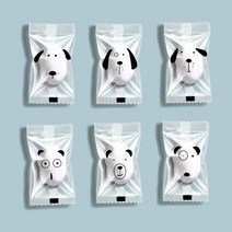 미니 투명 누가 작은 눈송이 파우치 버튼 비스킷 캔디 스낵 포장 백 100 개, [02] Dot 4.5x7.5cm