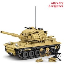 WW2 밀리터리 기갑 타이거 I 헤비 탱크 Panzerkampfwagen VI Ausf. E 빌딩 블록 제 2 차 세계 대전 피규어 벽돌 모델 장난감 선물103504, No Box 2 Figures 6