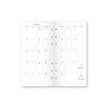 시스템다이어리 속지 48절 (85x169) 연간+월간 2023/ 6공 다이어리 속지