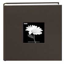 패브릭 프레임 커버 사진 앨범 200 포켓 10.2cm x 15.2cm(4 x 6인치) 사진 보관 딥 블랙, Album, Warm Mocha